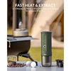 Qwoutin Nano portable electric espresso machine, self-heating, car charger, 20 bar mini coffee maker, with ground coffee; NS cap 3