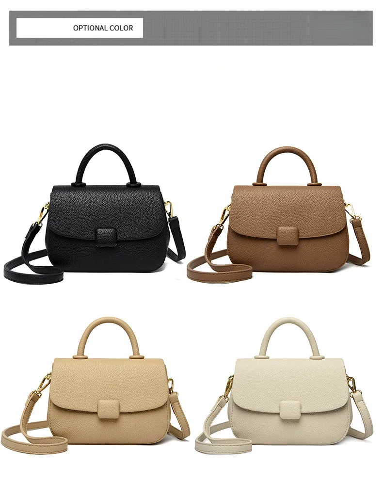 Solid color minimalist for women 2024 new soft leather texture crossbody Korean version large capacity portable shoulder_voghion.com