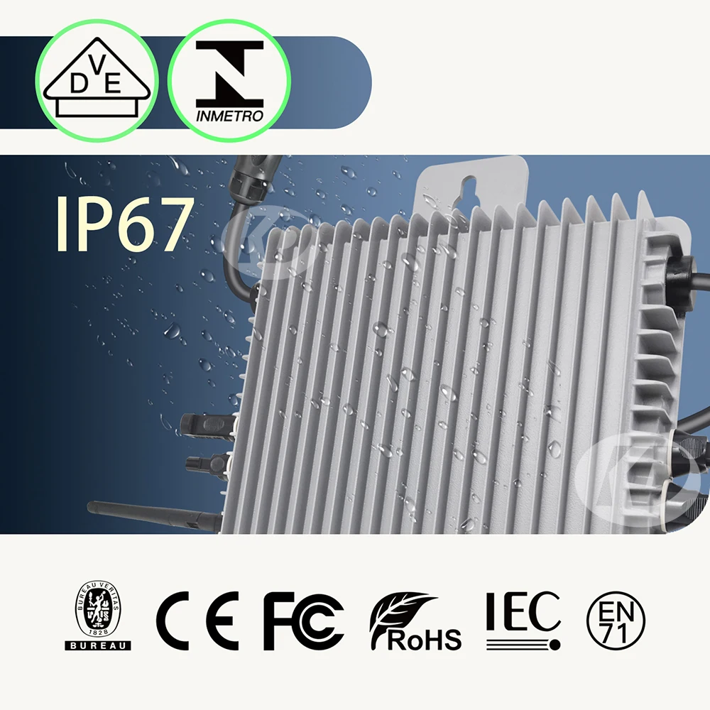 Deye 600W 2 Mppt Wifi 20-60V 230V Smart Micro Inverter Onda Sinusoidale Pura Grid Tie Inverter Solare Ip67 Per Sistema Fotovoltaico