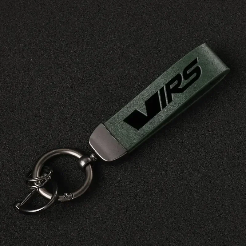 Luxury Genuine Leather Keychain with VRS Logo
