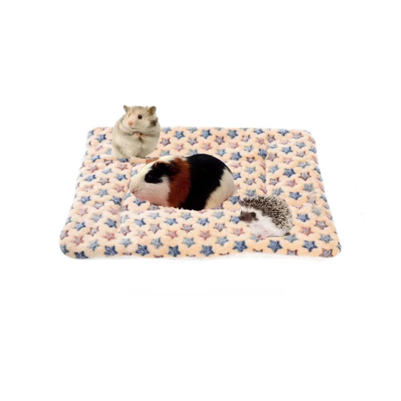 2 Stück Hamster-Schlafmatten – Weiches Fleece-Bett 30x21 Cm Für Meerschweinchen, Kaninchen, Chinchilla & Kleine Haustiere (grün & Blau)