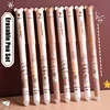 4/26/56pcs Set Creative Brown Bear Pufferfish Erasable Pen, 0.5mm Blue/Black Ink Refill-Smooth Writing Pen Body Anti Slip Design 1