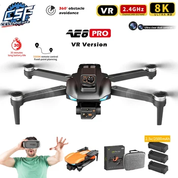 AE8 Pro Max Drone 8k Professional Dual Camera GPS Positioning 360° Obstacle Avoidance Quadcopter Brushless RC airplane toy 249g 1