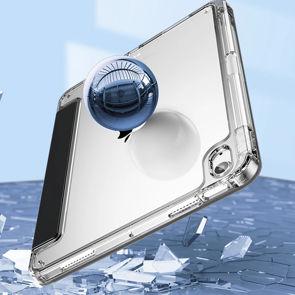 Protective Clear iPad Case with Pencil Holder - Fits Various Models and Generations