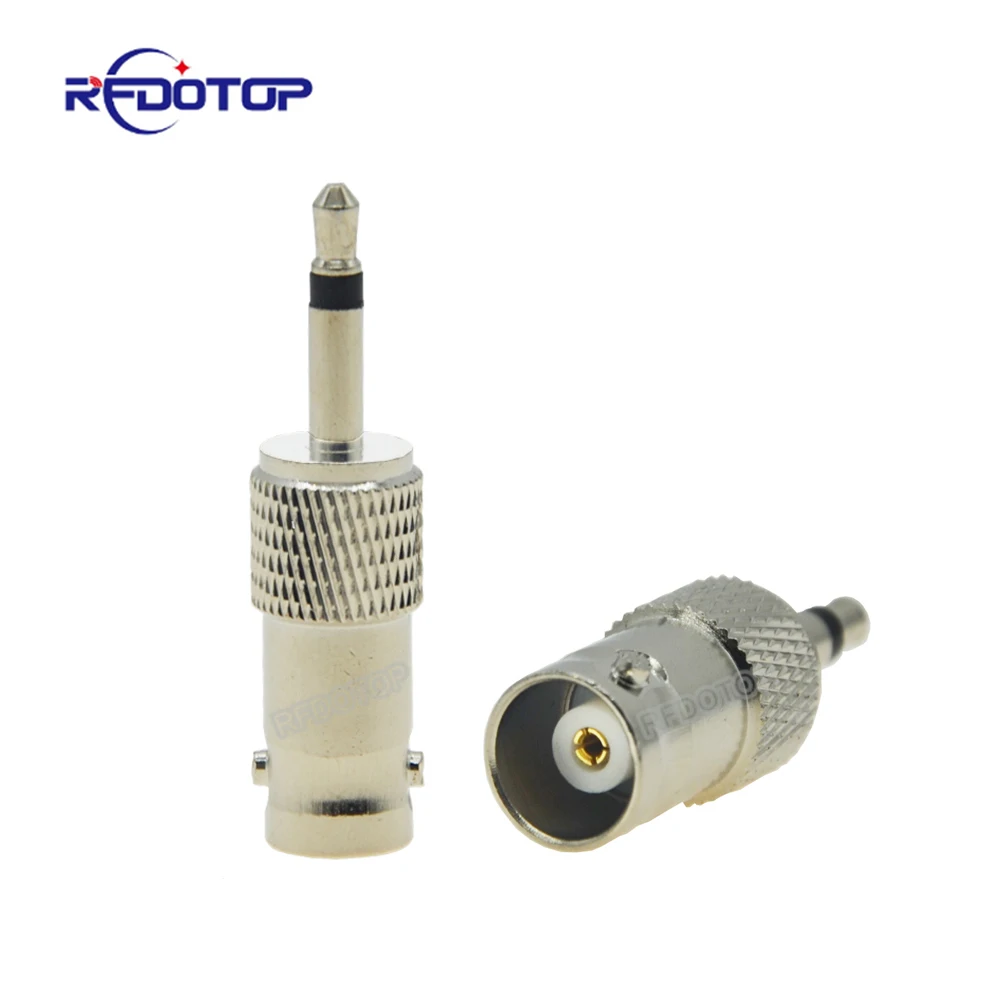 

2PCS/LOT New BNC Female Jack to 3.5mm Mono 1/8" Male Plug RF Coaxial Adapter Connectors RFDOTOP