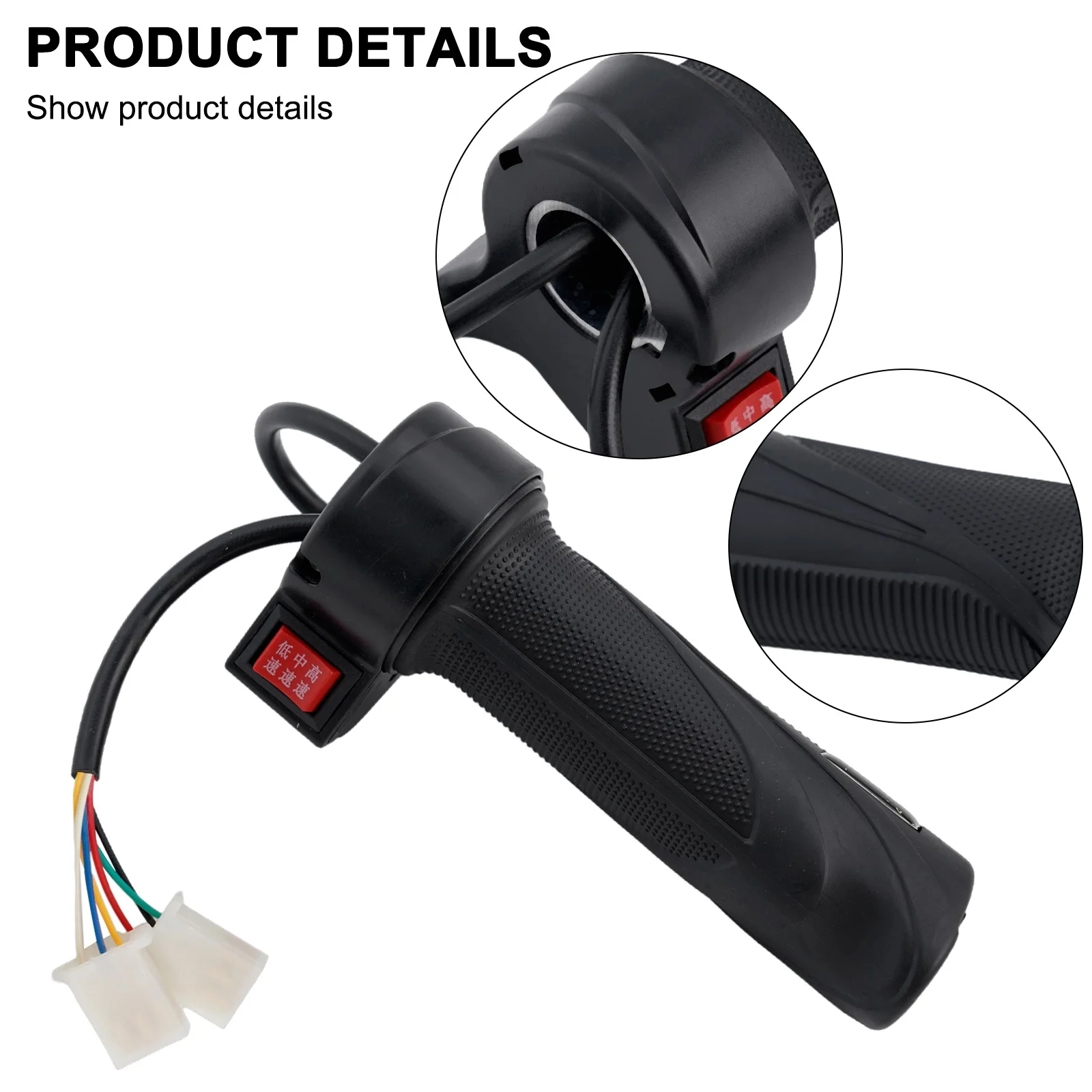 Description Picture 4 of item3speed Electric Bicycle Throttle E-bike Right Hand Grip Throttle Turning Accelerator Electric Bike Modification Accessories