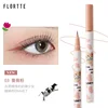 FLORTTE Liquid Eyeliner Lying Silkworm Eyelash Pen Quick Dry Waterproof Long-lasting Black Brown Eyeliner Pencil Cosmetic Makeup 4