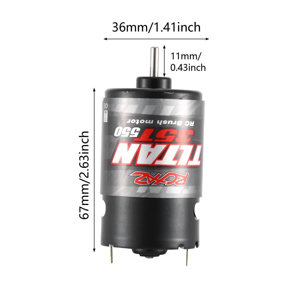 550 Brushed Motor With ESC 12T 21T 29T 35T For Axial 1:10 RC Crawler With 360A Optional RC Car Rock Crawler Parts Dro shipping