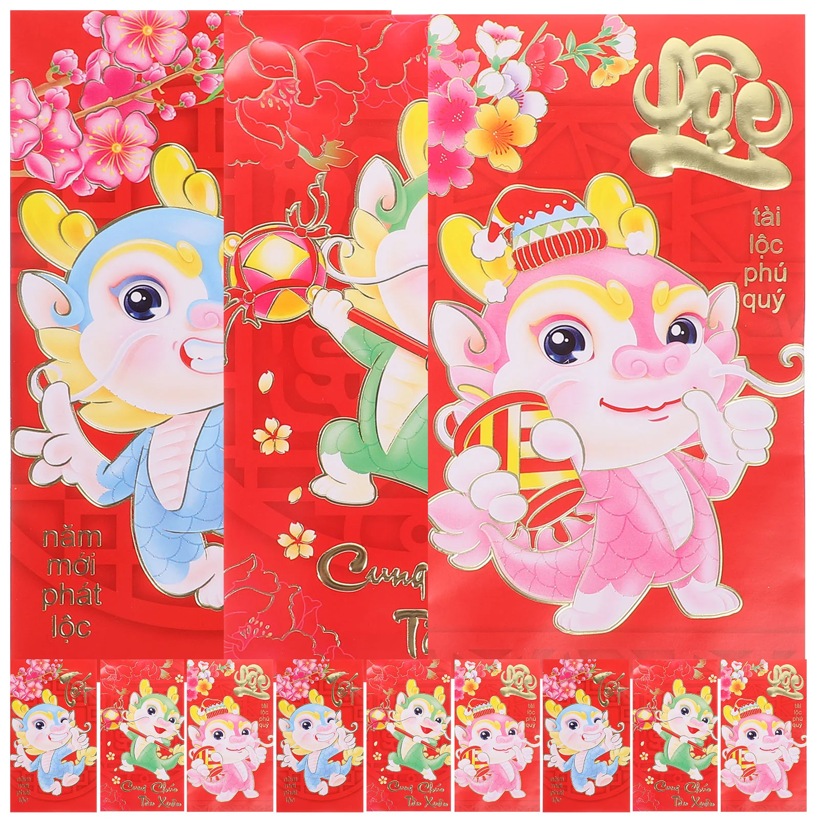 

Vietnamese New Year Red Envelopes Year The Dragon Hong Bao Red Envelopes 2024 Lucky Money Envelopes Red Packet Spring Festival