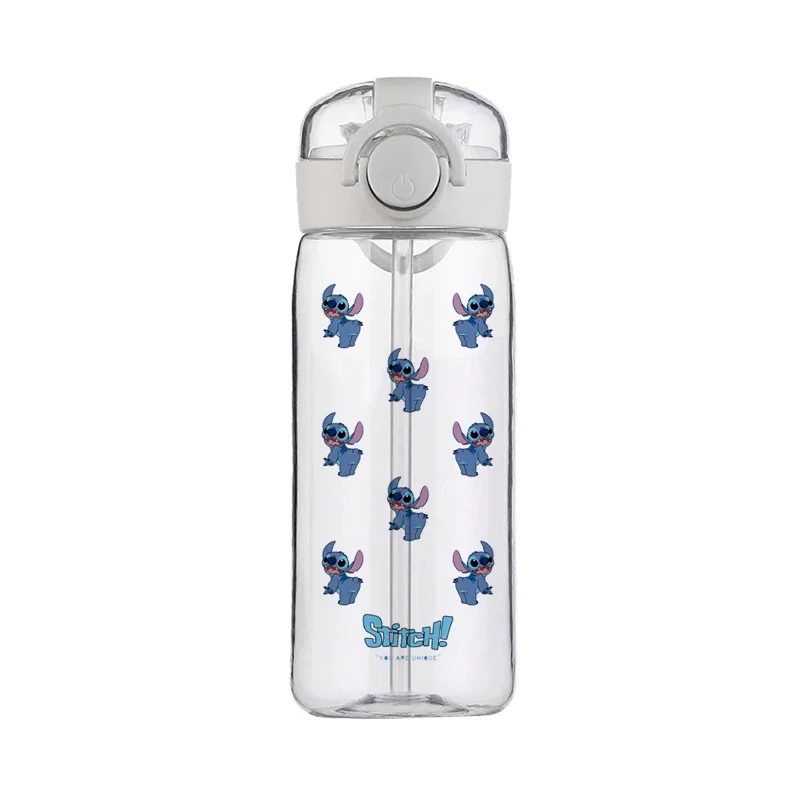 Kids Water Bottle 400ML Disney Stitch Cup Clear Plastic School Water Bottle Outdoor Sport Leak Proof Cute Water Bottle for Kids