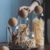 Sealed Jar Glass Cork Stopper Coffee Beans Dried Fruit Storage Box Kitchen Food Multigrain Storage Jar Cork Tea Jar 5