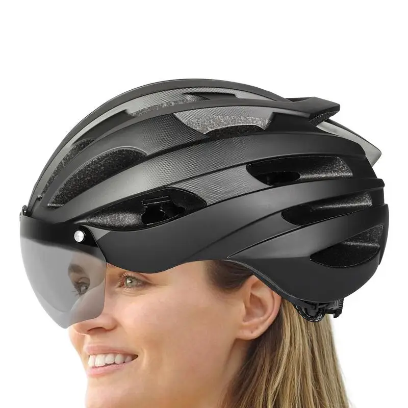 

Ultralight Bicycle HelmetRoad Mtb Mountain Bike Led With Removable Visor Goggles For Cycling Helmet Casco Accesorios