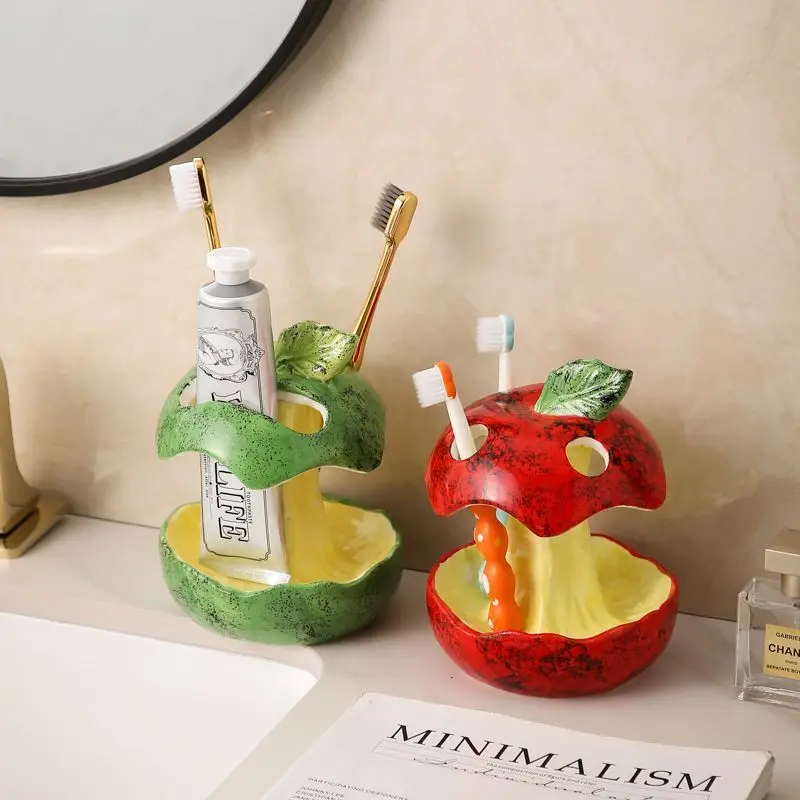 Bathroom electric toothbrush and toothpaste storage rack Ceramic bathroom washstand Dental storage rack