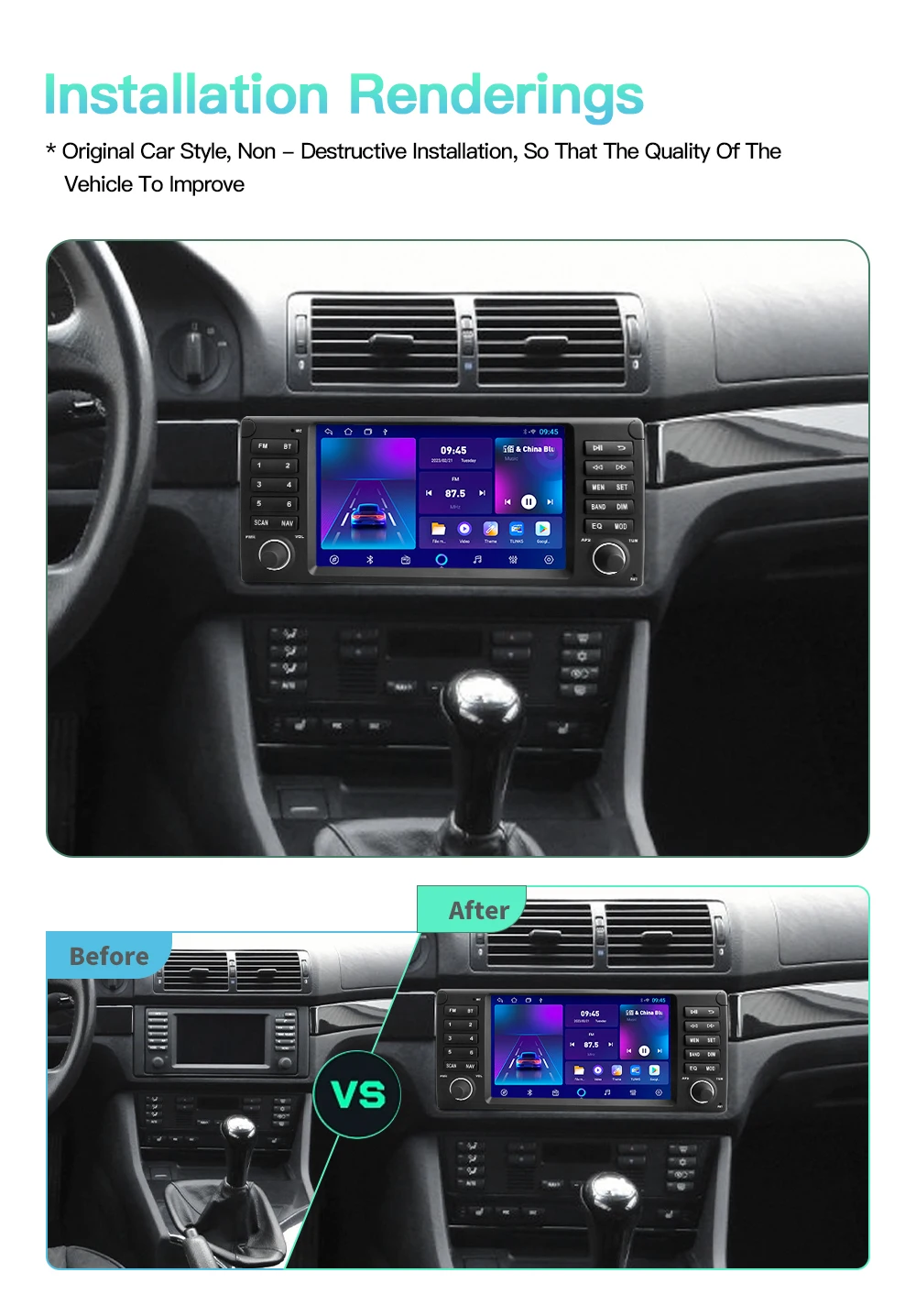 S4461542ce2cb4de5bb2191a62d3b352cT Kapud Android 10 Car Multimedia 8" For BMW E39 M5 1997-2003 CarPlay AUTO SWC GPS Navigation System Stereo Radio BT Wifi DSP