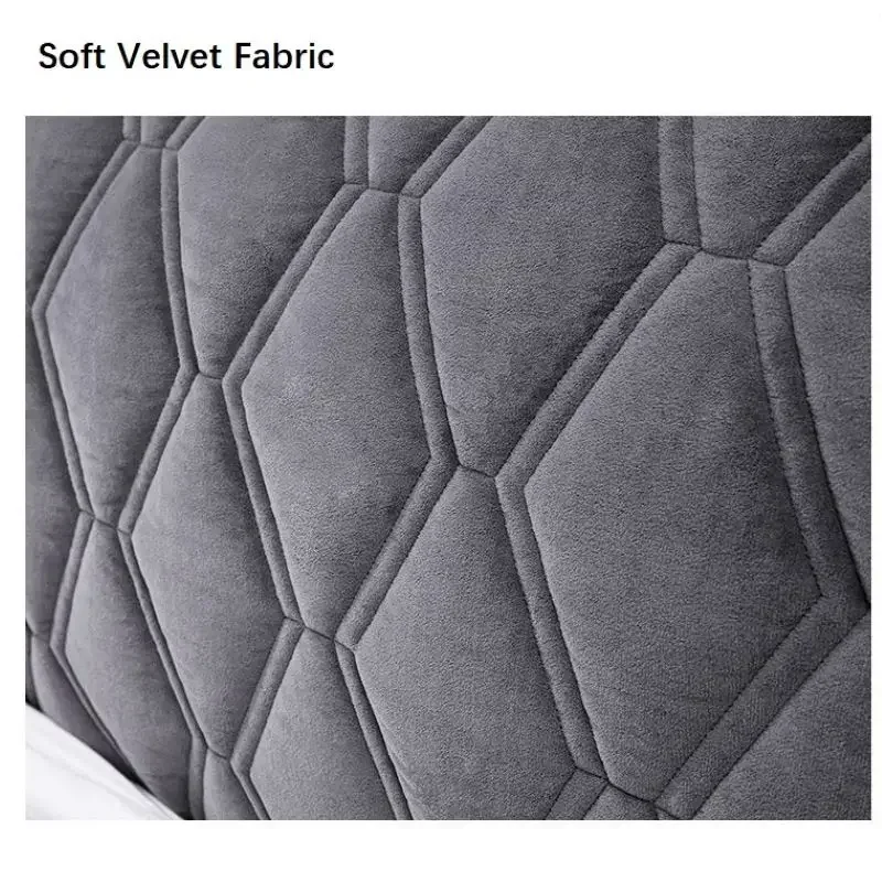 Luxury Velvet Quilted Headboard Cover - Super Soft & Smooth Dust Protector