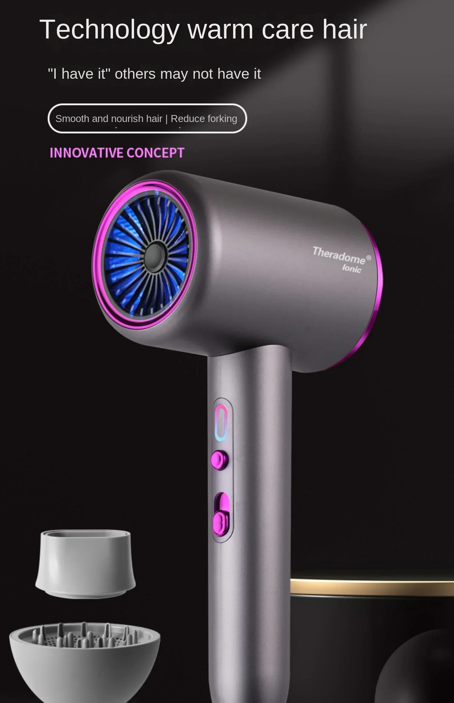 Description Picture 2 of item220V hair salon  dryer Household high-power hair salon negative ion hair care cold and hot air dryer