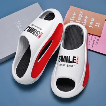 ⁦Summer Slippers for Men Women EVA Soft-soled Platform Slides Unisex Sneaker Sandals Casual Beach Shoes Indoor Outdoor Big Size⁩ – תמונה ⁦3⁩