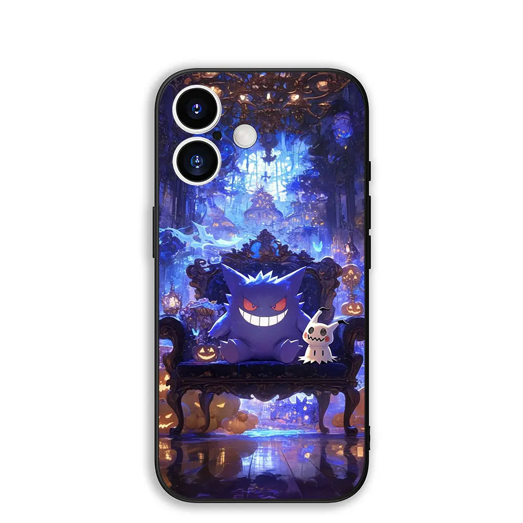 Soft Cover Phone Case with P-Pikachus and Gengar Design