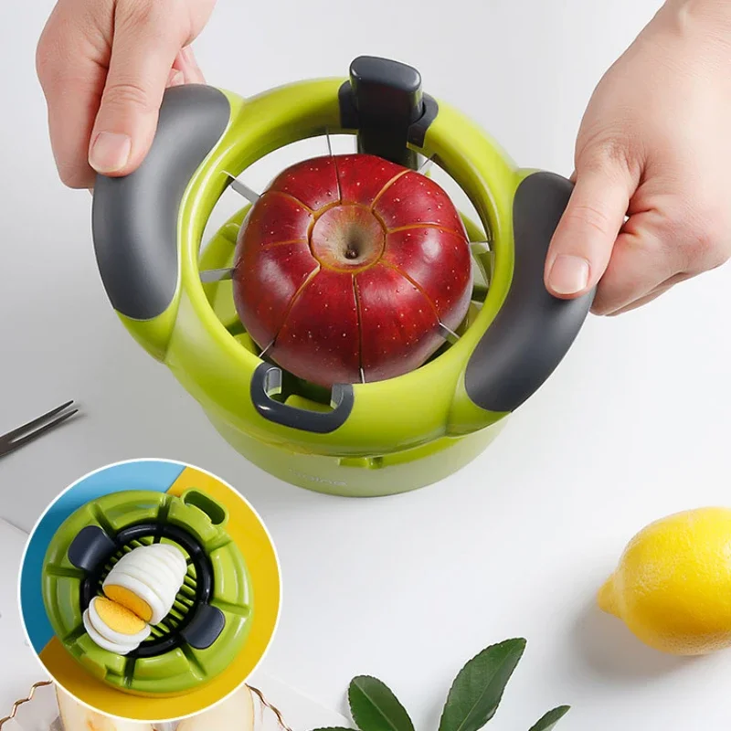 

304 stainless steel apple cut fruit cut into pieces large de-nucleated artifact multi-functional egg divider kitchen gadget