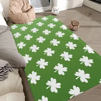 Shamrock Pattern Hallway Carpet Non-Slip Laundry Room Mat Laundry Decor Balcony Child Living Room Toilet Rug 1
