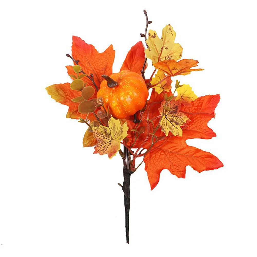 Künstliche Herbst Ahornblatt Pflanze Bouquet Fotografie Requisiten Blatt Nachahmung Ahornblatt gefälschte Pflanzen nach Hause Halloween DIY Dekoration – Detail 7