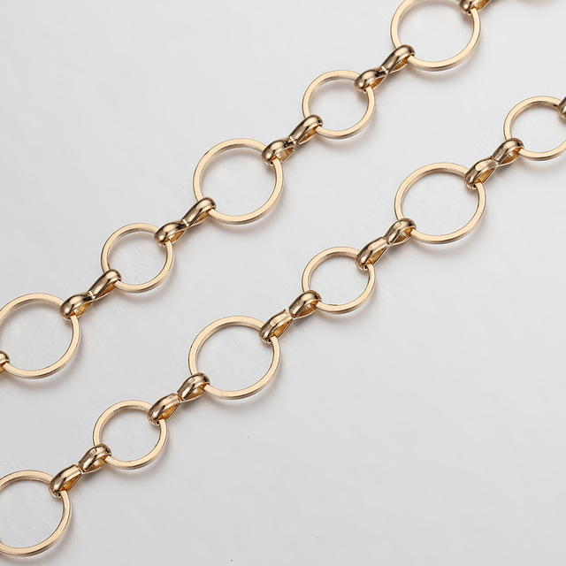 Meter 8mm 10mm Circle Link Chain Silver Gold Plated o-shaped Loop Chain for Jewelry Making DIY Necklace Bracelet Chain Accesso