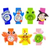 Slap Bracelet Children's Watch Cute Penguin, Crab, Turtle, Dolphin Patterns Toy Baby Birthday Gift Boys Girls Kids Watches Clock 1