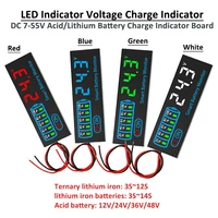 DC 7-55V Acid/Lithium Universal Battery Charge Indicator Board LED D isplay Indicator Voltage Charge Indicator 20MA with Alarm 1