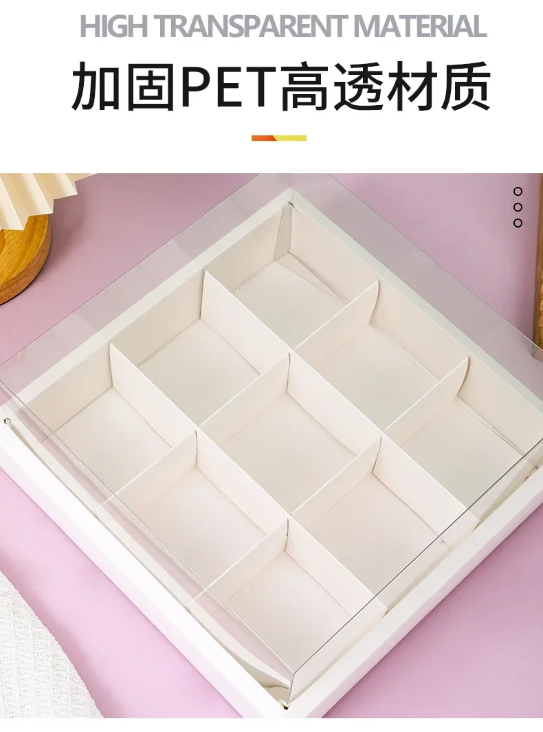 Why 87+ Bakeries Chose This: 10pcs Dessert Grid Boxes with 92% Transparency PET Lids – ... - SKU TDGB1220 - UGI Packaging