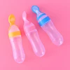 Squeezing Feeding Bottle Silicone Newborn Baby Training Rice Spoon Infant Cereal Food Supplement Feeder Safe Tableware Tools 4