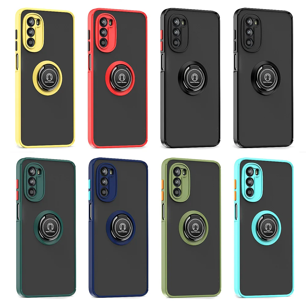 KEYSION Matte Case for Motorola MOTO G52 G71 G51 5G G41 G31 G50 G60 S Transparent Shockproof Ring Phone Cover for MOTO G_voghion.com