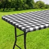 Olanly Rectangle Table Cover Elastic Waterproof Table Covers Fitted Vinyl Tablecloth For Home Party Camping Table Cloth Outdoor 1