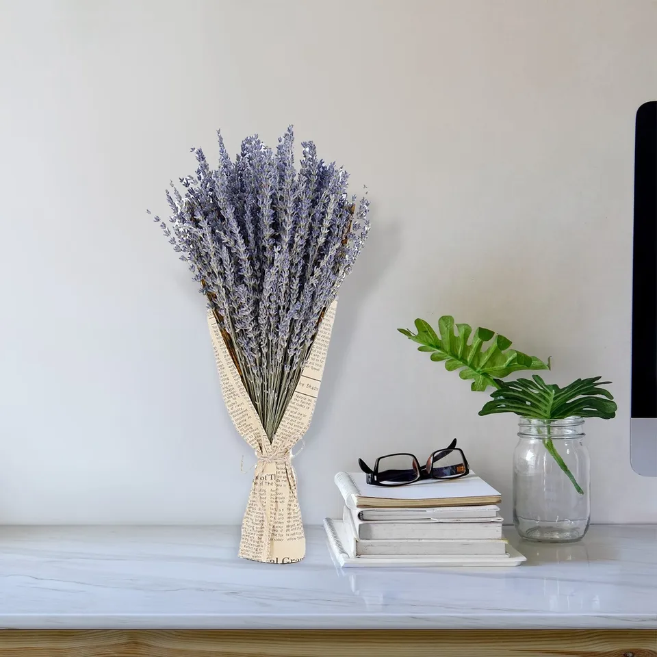 Natural Lavender Dried Flower Bouquet for Home Decor
