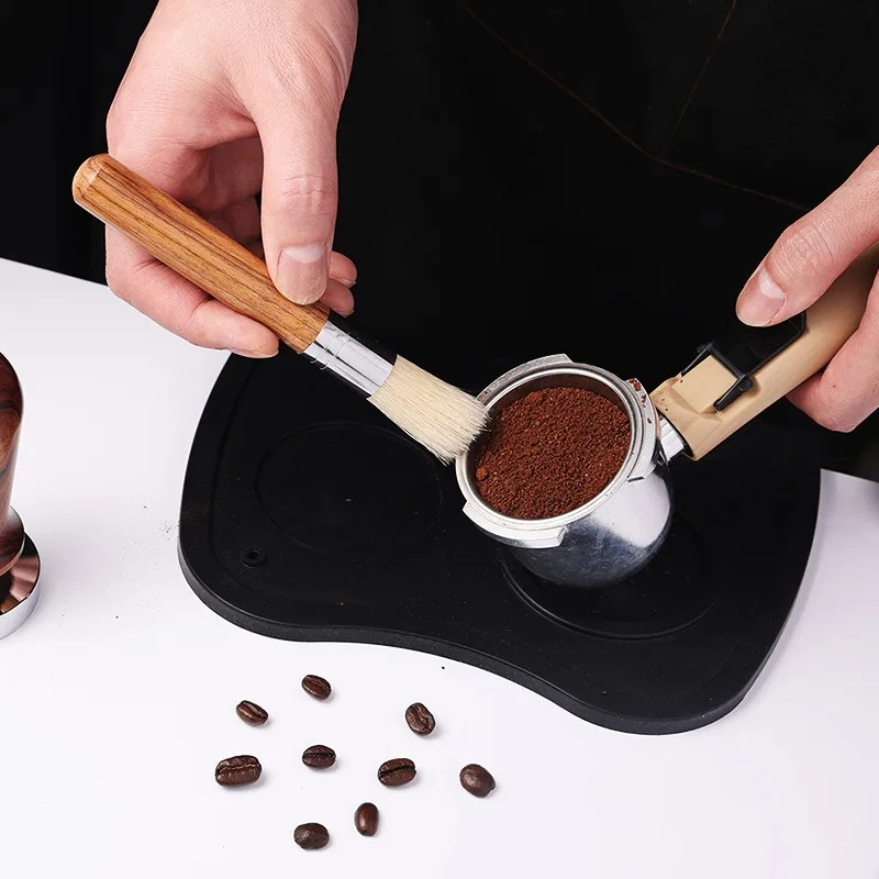 Vintage Espresso Machine Cleaning Brush with Solid Wood Handle and Natural Bristles - Coffee Grinder and Machine Accessory