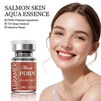PDRN Salmon DNA Serum for Facial Hydro Glow Vitamin C Skin Booster Brighten Korean Skincare Hydration 5ml*1/10 Ascorbic Acid