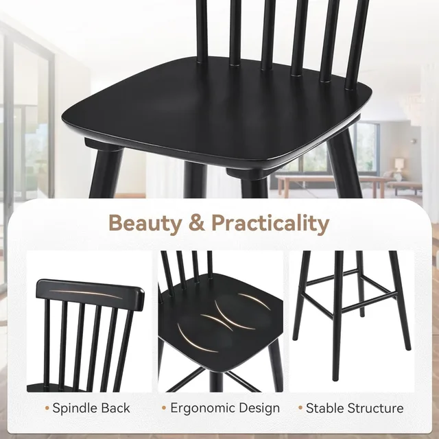 Windsor Wooden Bar Stools 4