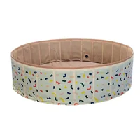 Piscine à balles pliable multifonctionnelle avec valve de vidange, clôture de jeu, zone de baignade et de jeu intérieure/extérieure 6