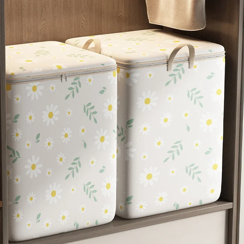 

Clothes Luggage Moisture-Proof Storage Bag Space Saving Bag Large Capacity Closet Quilt Organizer Storage Bag With Lids