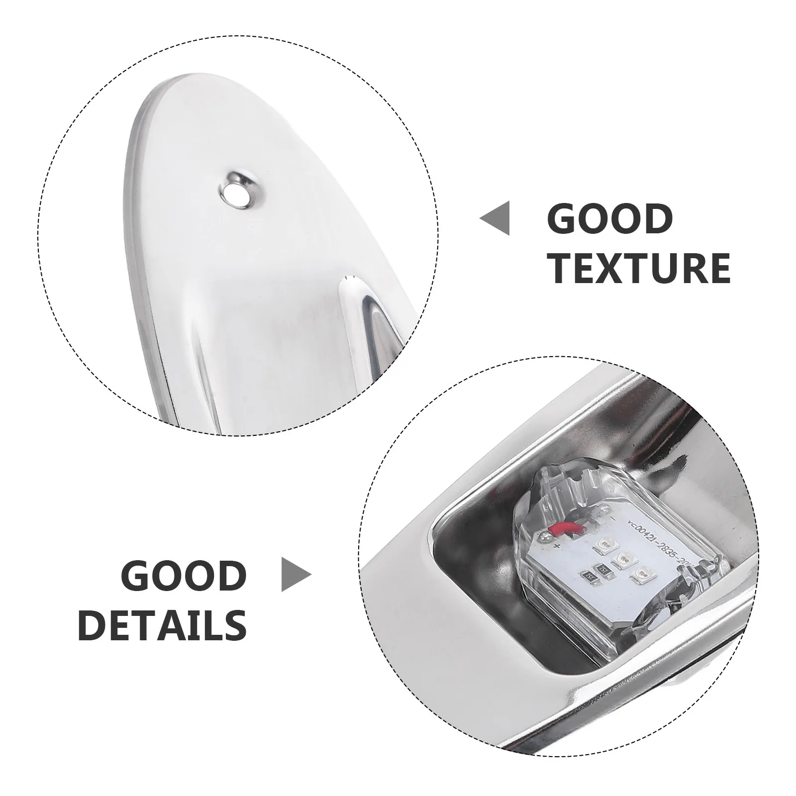 2Pcs 해양 항해등 LED 플러시 마운트 스테인레스 스틸 사이드라이트 소형 보트용 방수 보트 러닝 라이트