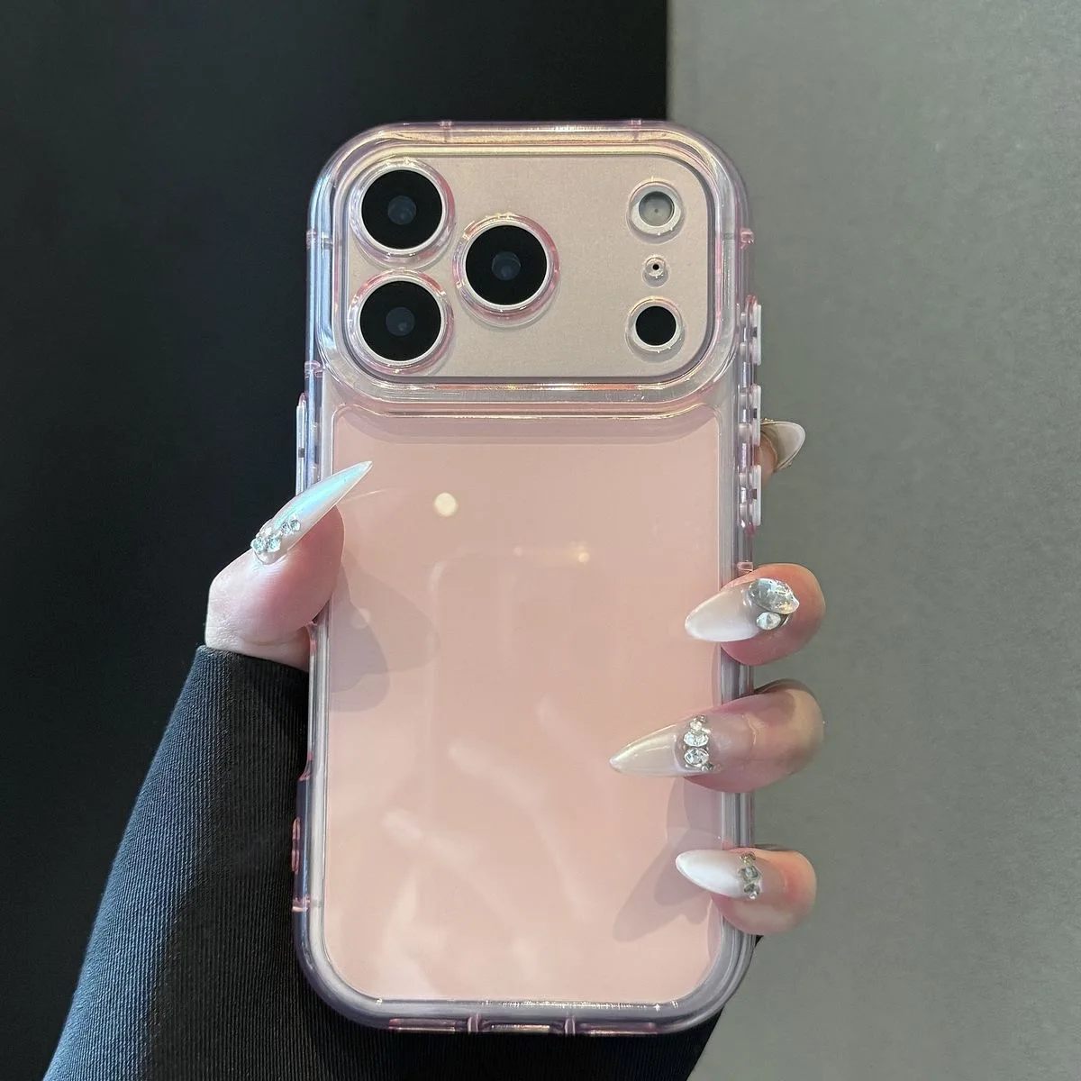 Luxury Dopamine Airbags Oval Soap Soft Case with Clear Camera Protection and Shockproof Design