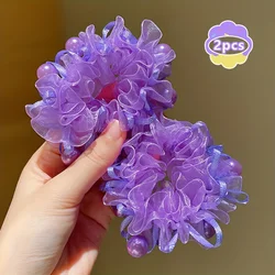 Purple High - Elasticity Hair Rings, Set of 2 - Gentle & Versatile Style Accessory (2 pieces)