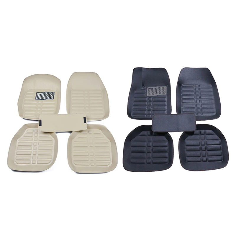 5pcs/set Auto Floor Mats Foot Rugs Carpets Car Styling For Duster Premium Full Set Carpet Floor Mat Leather Car Accessories