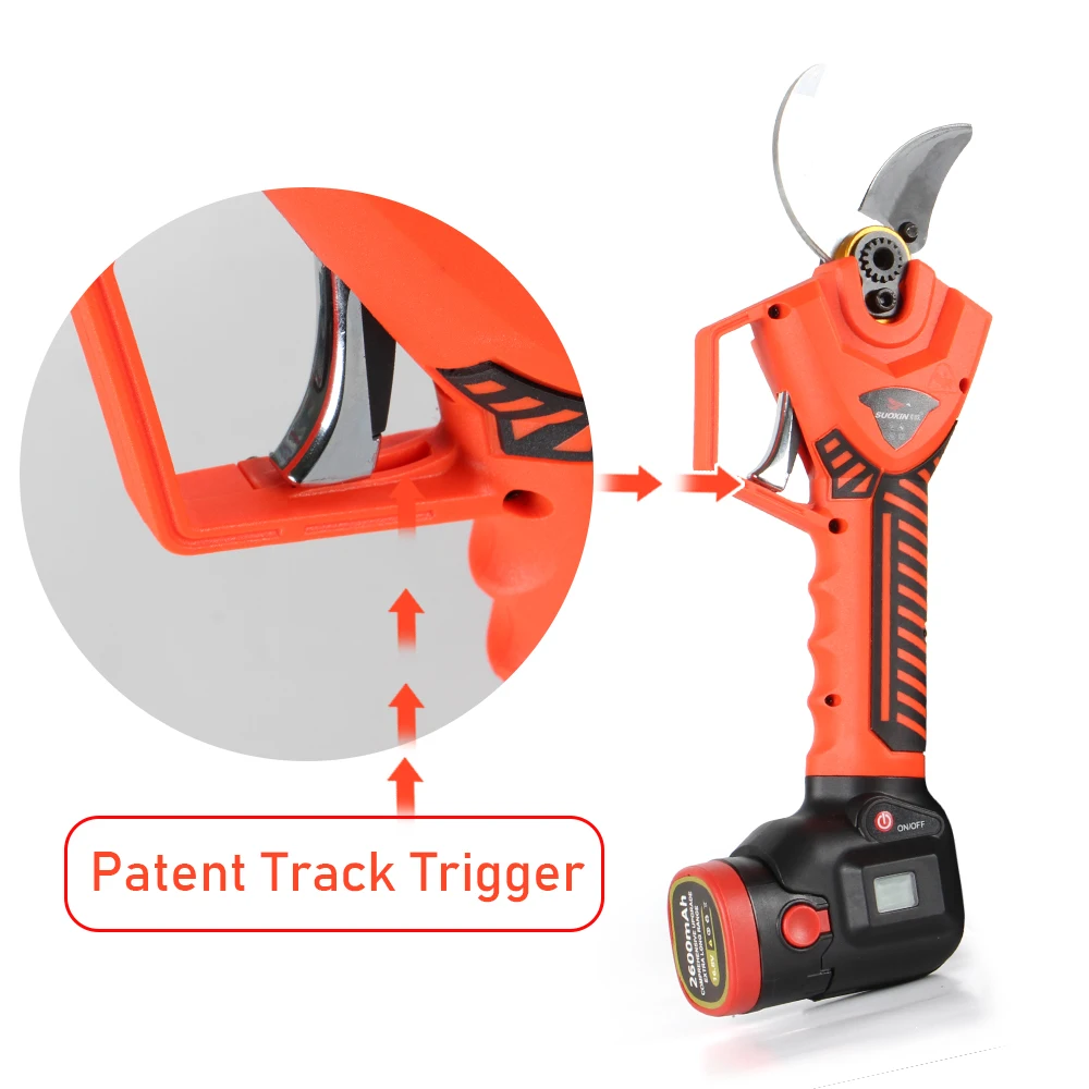 40MM(1.6inch) Rechargeable 16.8V Battery Power Electric Pruner Cordless Garden Pruning Shear Electric Scissors
