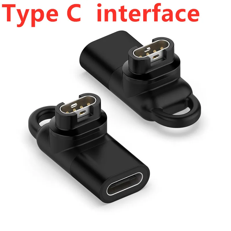 Type C/Micro/ios USB Female to 4pin Charger Adapter for Garmin Fenix 7/6/5 instinct 2S Venu 2 plus EPIX Watch Charging Converter 