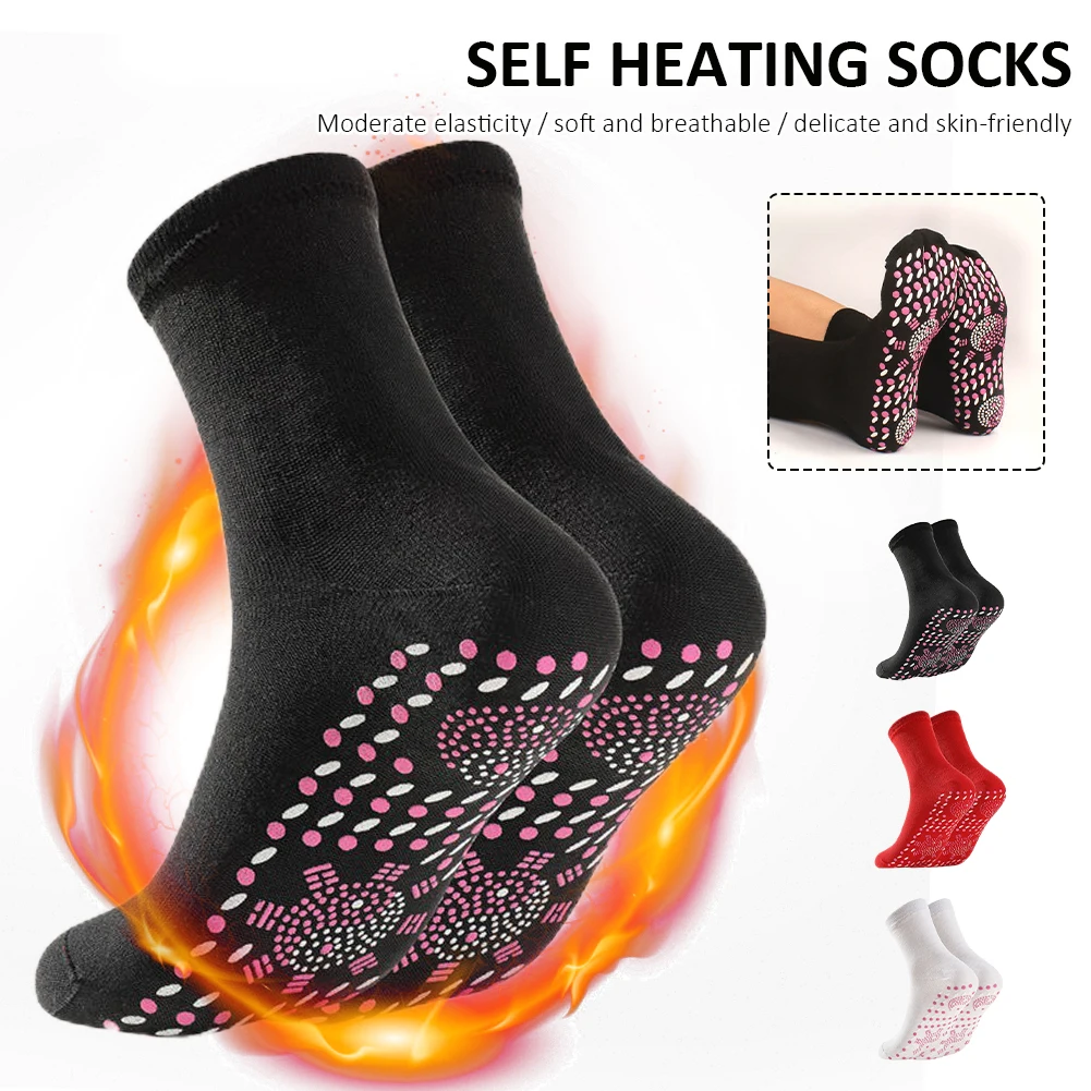 

1Pair Self Heating Socks Winter Warm Massage Socks Anti-Fatigue Heat Insulated Thermal Socks for Hiking Camping Cycling