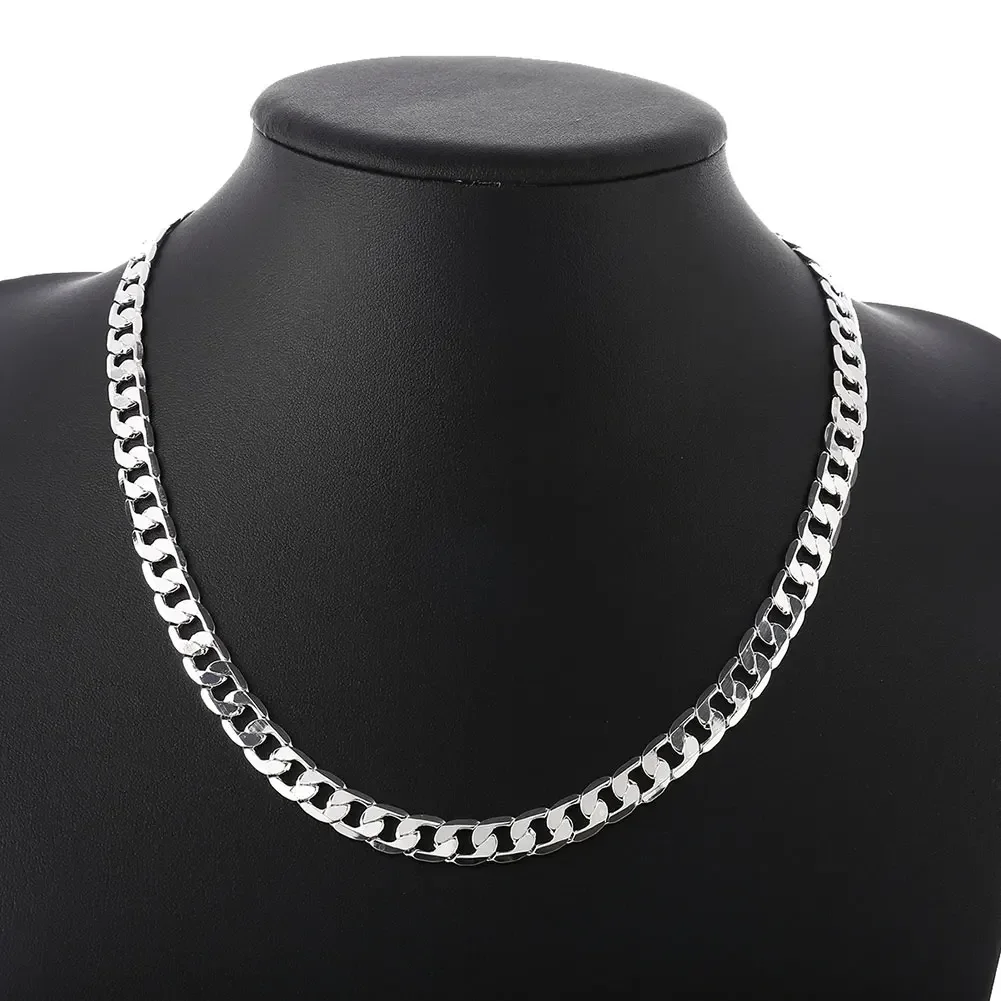 Elegant Sterling Silver and 18K Gold Chain Necklace – Perfect for Weddings, Parties, and Gifts