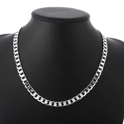 Elegant Sterling Silver and 18K Gold Chain Necklace - Perfect for Weddings, Parties, and Gifts (Silver)