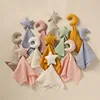 Baby Cotton Muslin Comforter Blanket Soft Star Newborn Sleeping Dolls Cute Kids Sleep Toy Soothe Appease Towel Bibs Saliva Towel 1