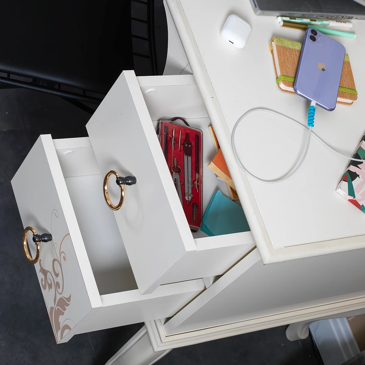Complete set of Kids Bedroom Furniture Cabinets wardrobe and Mattress Made in Turkey Teenage Bed Metal made