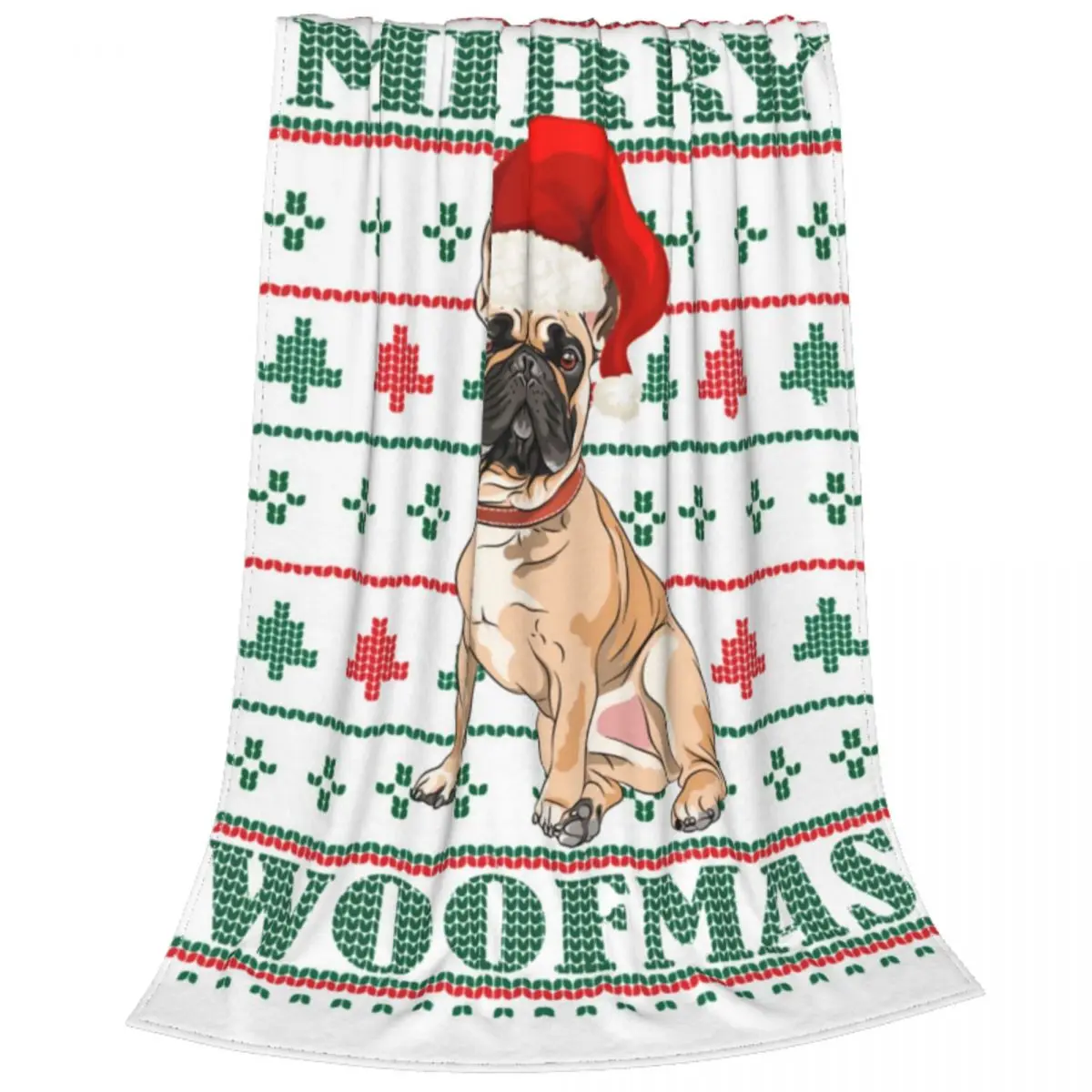 FrenchBulldogUglyChristmasSweaterDogBlanketsFlannelPrinted